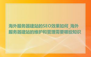 海外服务器建站的SEO效果如何_海外服务器建站的维护和管理需要哪些知识