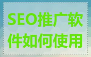 SEO推广软件如何使用