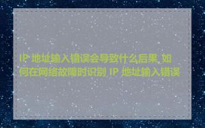 IP 地址输入错误会导致什么后果_如何在网络故障时识别 IP 地址输入错误