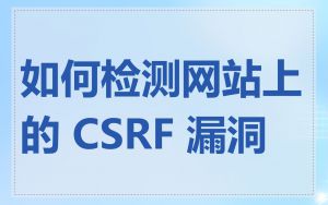 如何检测网站上的 CSRF 漏洞