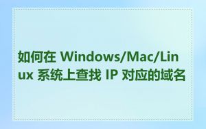 如何在 Windows/Mac/Linux 系统上查找 IP 对应的域名