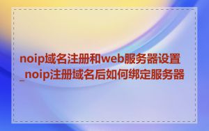 noip域名注册和web服务器设置_noip注册域名后如何绑定服务器
