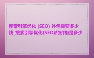 搜索引擎优化 (SEO) 外包需要多少钱_搜索引擎优化(SEO)的价格是多少