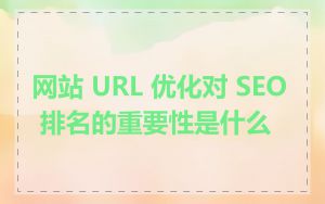 网站 URL 优化对 SEO 排名的重要性是什么