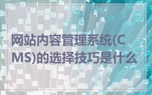 网站内容管理系统(CMS)的选择技巧是什么