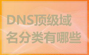 DNS顶级域名分类有哪些