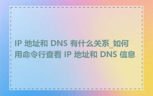 IP 地址和 DNS 有什么关系_如何用命令行查看 IP 地址和 DNS 信息