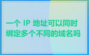 一个 IP 地址可以同时绑定多个不同的域名吗