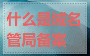 什么是域名管局备案