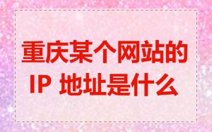 重庆某个网站的 IP 地址是什么