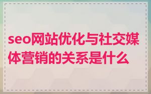 seo网站优化与社交媒体营销的关系是什么