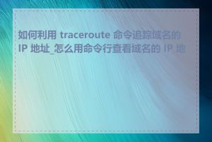 如何利用 traceroute 命令追踪域名的 IP 地址_怎么用命令行查看域名的 IP 地址