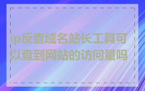ip反查域名站长工具可以查到网站的访问量吗