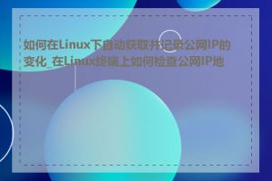 如何在Linux下自动获取并记录公网IP的变化_在Linux终端上如何检查公网IP地址