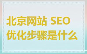 北京网站 SEO 优化步骤是什么