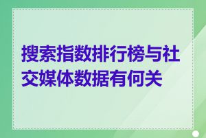 搜索指数排行榜与社交媒体数据有何关联