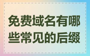 免费域名有哪些常见的后缀