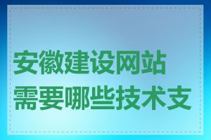 安徽建设网站需要哪些技术支持