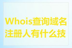 Whois查询域名注册人有什么技巧