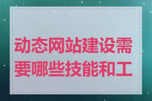 动态网站建设需要哪些技能和工具