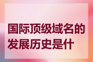 国际顶级域名的发展历史是什么