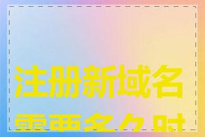 注册新域名需要多久时间
