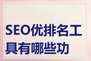 SEO优排名工具有哪些功能