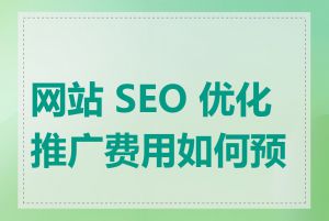 网站 SEO 优化推广费用如何预算