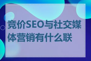 竞价SEO与社交媒体营销有什么联系