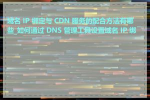 域名 IP 绑定与 CDN 服务的配合方法有哪些_如何通过 DNS 管理工具设置域名 IP 绑定