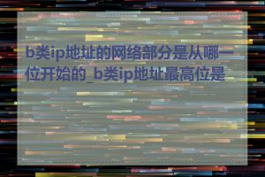 b类ip地址的网络部分是从哪一位开始的_b类ip地址最高位是几