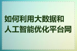 如何利用大数据和人工智能优化平台网站