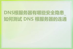 DNS根服务器有哪些安全隐患_如何测试 DNS 根服务器的连通性