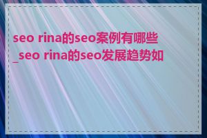 seo rina的seo案例有哪些_seo rina的seo发展趋势如何
