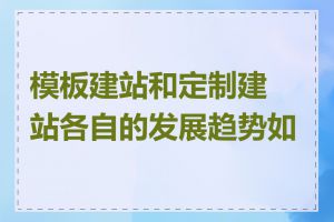 模板建站和定制建站各自的发展趋势如何