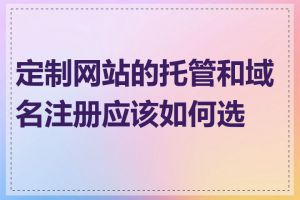 定制网站的托管和域名注册应该如何选择