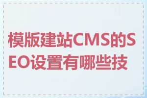 模版建站CMS的SEO设置有哪些技巧