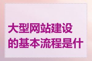 大型网站建设的基本流程是什么