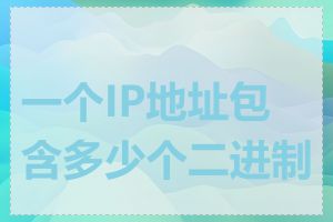 一个IP地址包含多少个二进制位