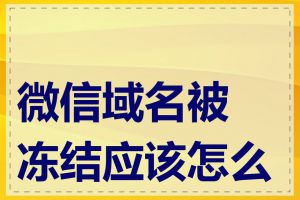 微信域名被冻结应该怎么做