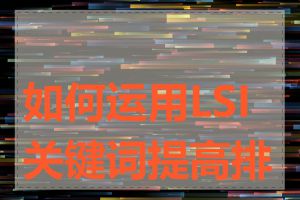 如何运用LSI关键词提高排名