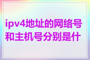 ipv4地址的网络号和主机号分别是什么