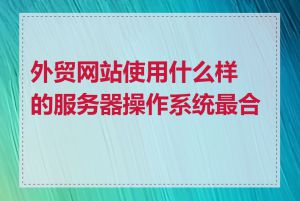 外贸网站使用什么样的服务器操作系统最合适