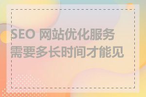 SEO 网站优化服务需要多长时间才能见效