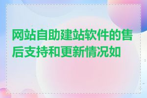 网站自助建站软件的售后支持和更新情况如何