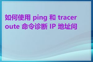 如何使用 ping 和 traceroute 命令诊断 IP 地址问题