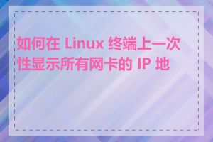 如何在 Linux 终端上一次性显示所有网卡的 IP 地址