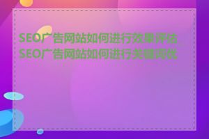 SEO广告网站如何进行效果评估_SEO广告网站如何进行关键词优化