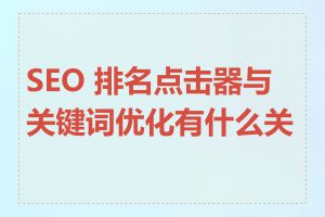 SEO 排名点击器与关键词优化有什么关系