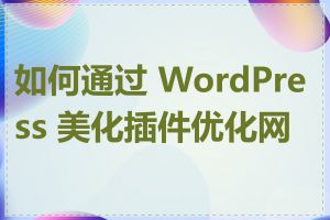 如何通过 WordPress 美化插件优化网站